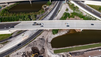 Westbound SR 60 widening from Spruce St/TIA to Memorial Highway (April 2024)