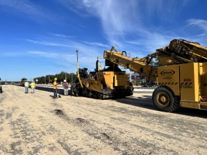 Paving the new eastbound lanes of SR 52, just east of the Suncoast Parkway (9-5-2023 photo)