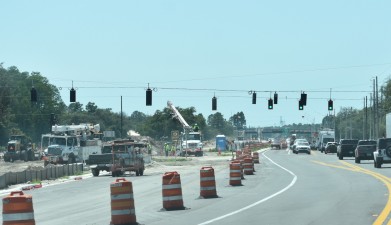 Widening work on the south side of SR 52, east of the Suncoast Parkway (5-4-2023 photo)