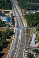 Looking north at US 19 construction where the two widening projects join. (December 8, 2020 photo)