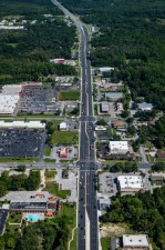 Looking north over US 19  between the W. Halls River Road / W. Grover Cleveland Blvd. and W. Homosassa Trail intersections (9/7/2022 photo)