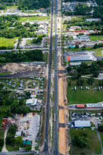 Looking north at US 19 widening construction near Goodman Lane (July 7, 2020 photo)