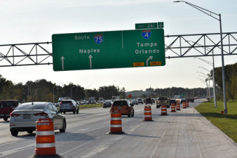 New exit point for southbound I-75 Exit 261 to I-4 is one mile north of previous exit