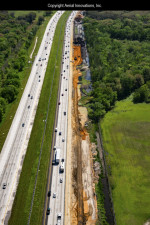 Widening on the west side of I-75 for an extended exit ramp to I-4 that will be over a mile long. (March 2019 photo)