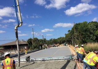 Halls River Bridge Concrete Deck Pour III May 2018 