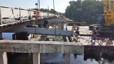 Halls River Bridge Removing Intermediate Bents August 2018