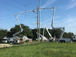 Utility pole installation (July 15, 2020 photo)