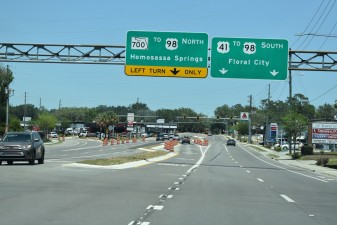 Left turns reopened on US 41 after median work (5-4-2023 photo)