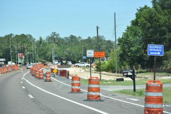 Trail construction at the corner of Cortez Blvd. and Cobb Road (5-4-2023 photo)