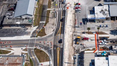 Alt US 19 (Palm Harbor Blvd) Roundabout at Florida Avenue (April 2023)