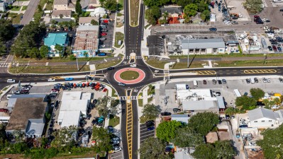 Alt US 19 (Palm Harbor Blvd) Roundabout at Florida Avenue (September 2023)