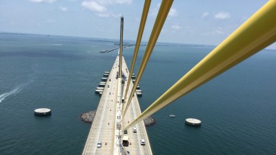 I-275 (Sunshine Skyway Bridge) Cable Painting (June/July 2022)
