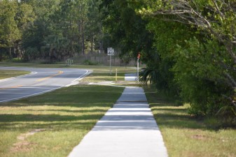 New sidewalk along N. Turkey Oak Drive (5/17/2022 photo)
