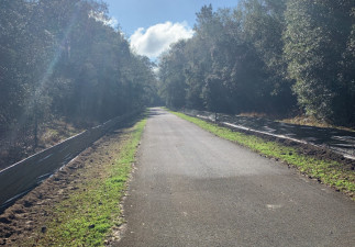 Looking south at a portion of Segment 4 midway between Haitian Drive and Citrus Springs Blvd. that has just been closed for construction (photo 2/23/2021)