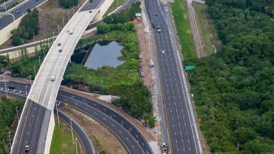 Westbound SR 60 widening from Spruce St/TIA to Memorial Highway (April 2023)