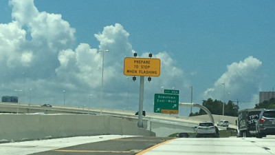 Edit Advance Warning Sign (under construction) at southbound I-275 before I-4 Interchange July 2019