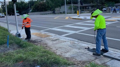 SR 685 (Florida Ave) Pedestrian Crossing North of 127th Ave (November 2023)