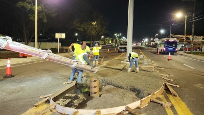 SR 685 (Florida Ave) Pedestrian Crossing North of 127th Ave (February 2023)