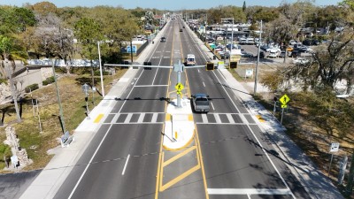 SR 685 (Florida Ave) Pedestrian Crossing North of 127th Ave (February 2024)