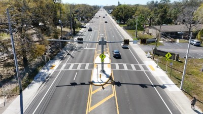 SR 685 (Florida Ave) Pedestrian Crossing North of 127th Ave (February 2024)