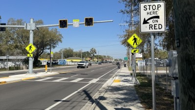 SR 685 (Florida Ave) Pedestrian Crossing North of 127th Ave (February 2024)