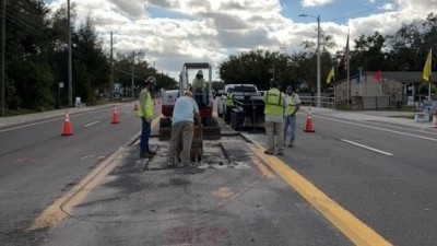 SR 685 (Florida Ave) Pedestrian Crossing North of 127th Ave (January 2023)