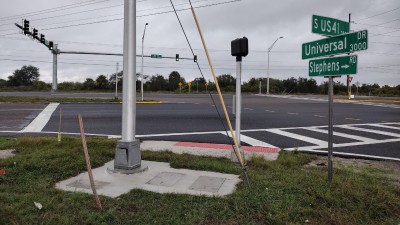 US 41 New Traffic Signal at Universal Drive in Hillsborough County (January 2024)