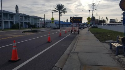 SR 699 (Gulf Boulevard) Mid-Block Crosswalk between 134th Avenue and 135th Avenue in Pinellas County (December 2023)
