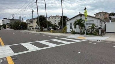 SR 699 (Gulf Boulevard) Mid-Block Crosswalk between 134th Avenue and 135th Avenue in Pinellas County (January 2024)