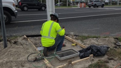 Forming for mow pads (March 2026 photo)