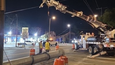 Flying upright at SW corner at southwest corner of MLK and 12th Street (February 2026 photo)