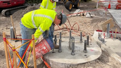 Grouting for structural support (February 2026 photo)