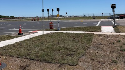 Placed sod at southwest corner of Benjamin Rd & Southern Comfort Blvd (May 2026 photo)
