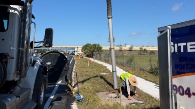 Vacuuming debris from pipe culverts (May 2026 photo)