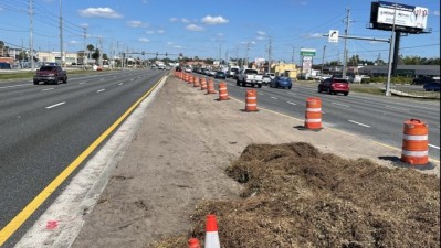US 19 at Marine Parkway Dual Left-Turn Lane Extension in Pasco County (October 2025)