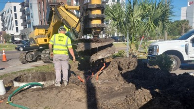 Excavating drill shaft (October 2025 photo)