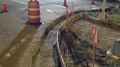 Looking east at SR 60 at form for curbs (September 2026 photo)