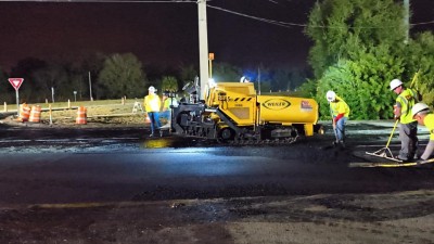 Paving operations on Lutz Lake Fern Road (January 2026 photo)