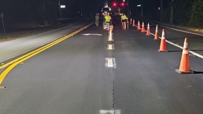 Westbound skip and long lines on N Dale Mabry (February 2026 photo)