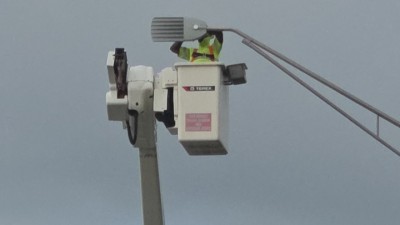 Crews replace LEDs (January 2026 photo)