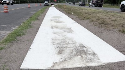 Ditch graded for sod along SR 54 (May 2026 photo)
