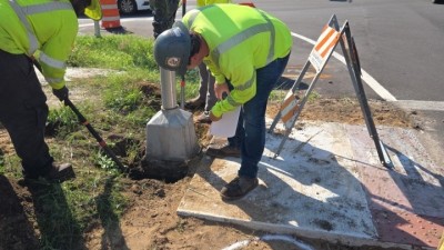 Excavate to set conduit (August 2026 photo)