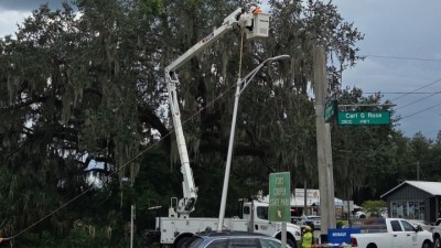 Installing Light Pole (September 2026 photo)