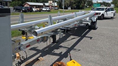 Light poles delivered (September 2026 photo)