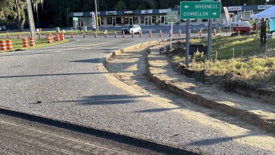 Milled shoulder on SR 200 (N Carl G Rose Highway) (June 2026 photo)