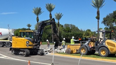 Demo median crosswalk (September 2026 photo)