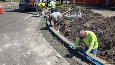 Finishing curb (September 2026 photo)