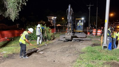 Removed existing asphalt for the shared-use path at the SE corner (September 2026 photo)