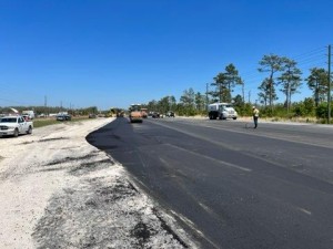 Paving new roadway (March 2022 photo)