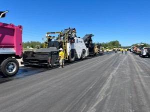 Paving new roadway (April 2022 photo)